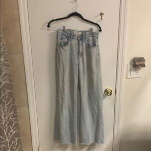 Cotton On Blue Flare Wide-Leg Jeans High-Waisted in Sz 2